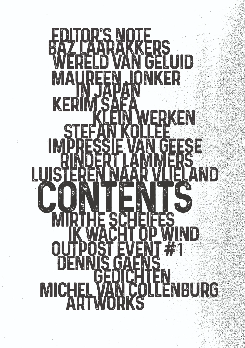 OUTPOST #1 Een nieuw underground magazine over muziek, kunst en experiment